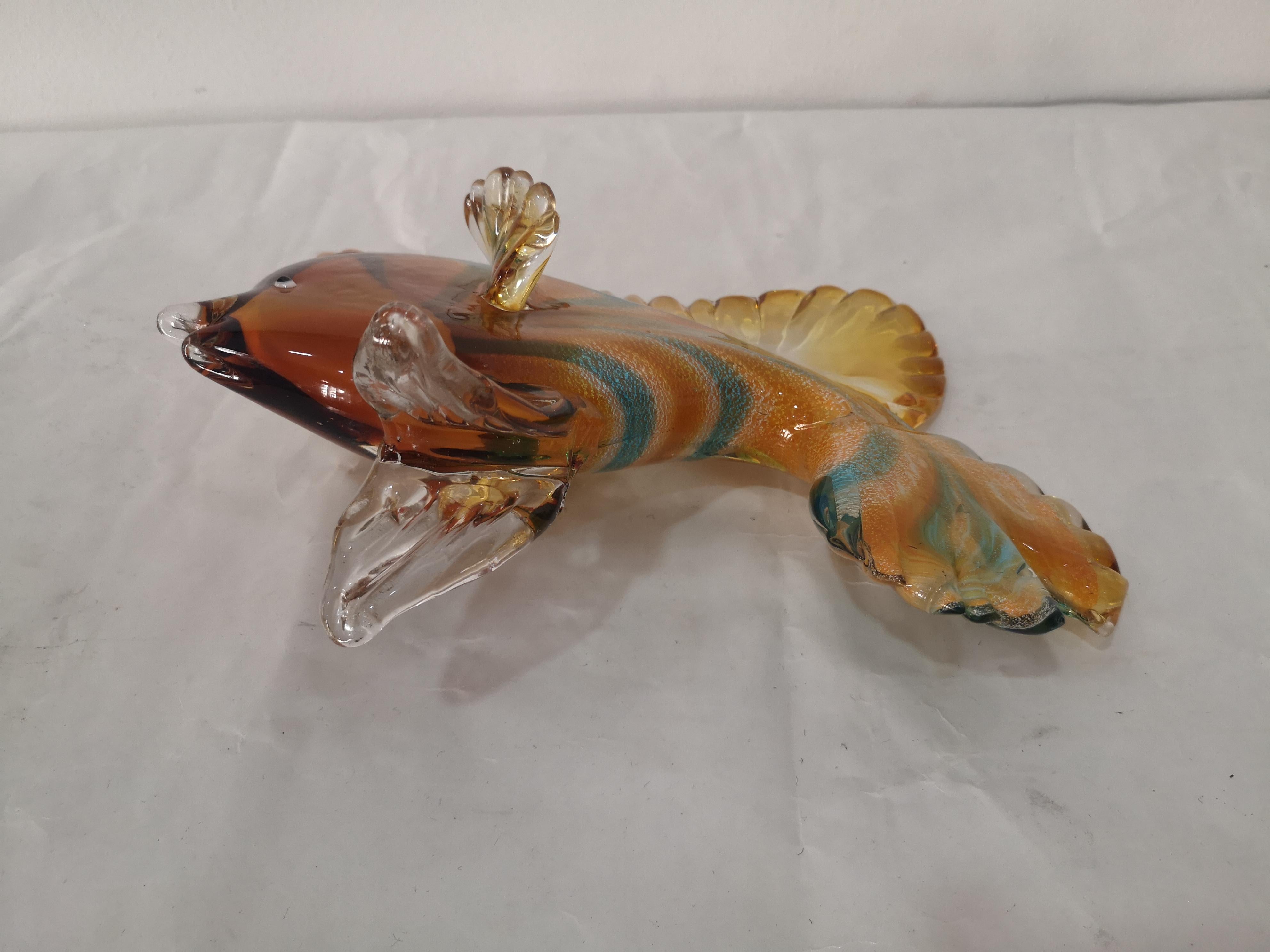 Pesce ornamentale in vetro di Murano anni 50 in vendita 2