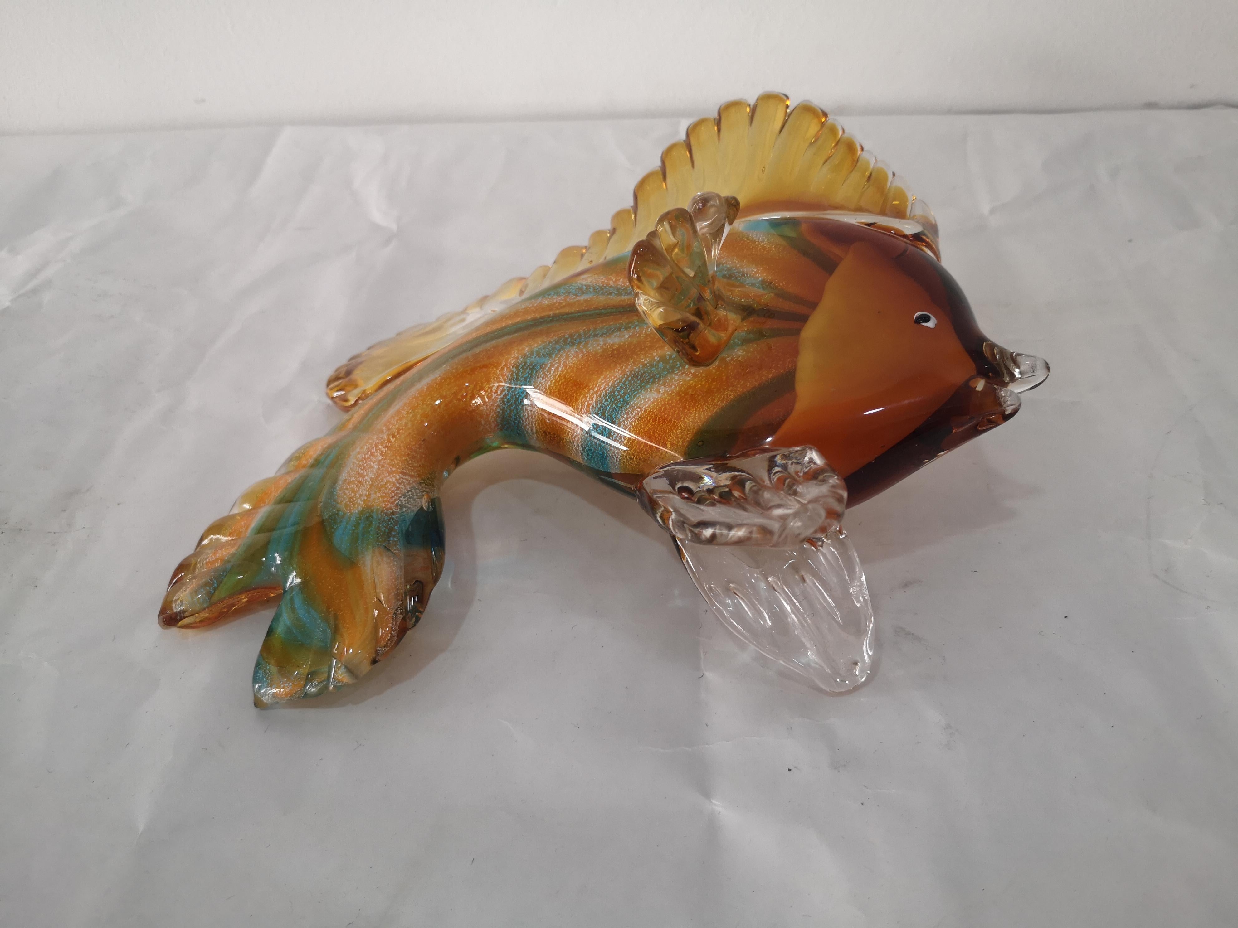 Pesce ornamentale in vetro di Murano anni 50 in vendita 3