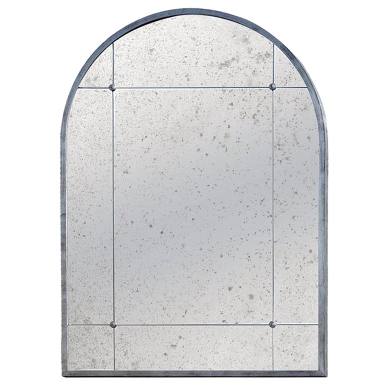 Pescetta Industrial Contemporary Silver Iron Frame Panelled Contemporary Silver Iron Frame Panelled
