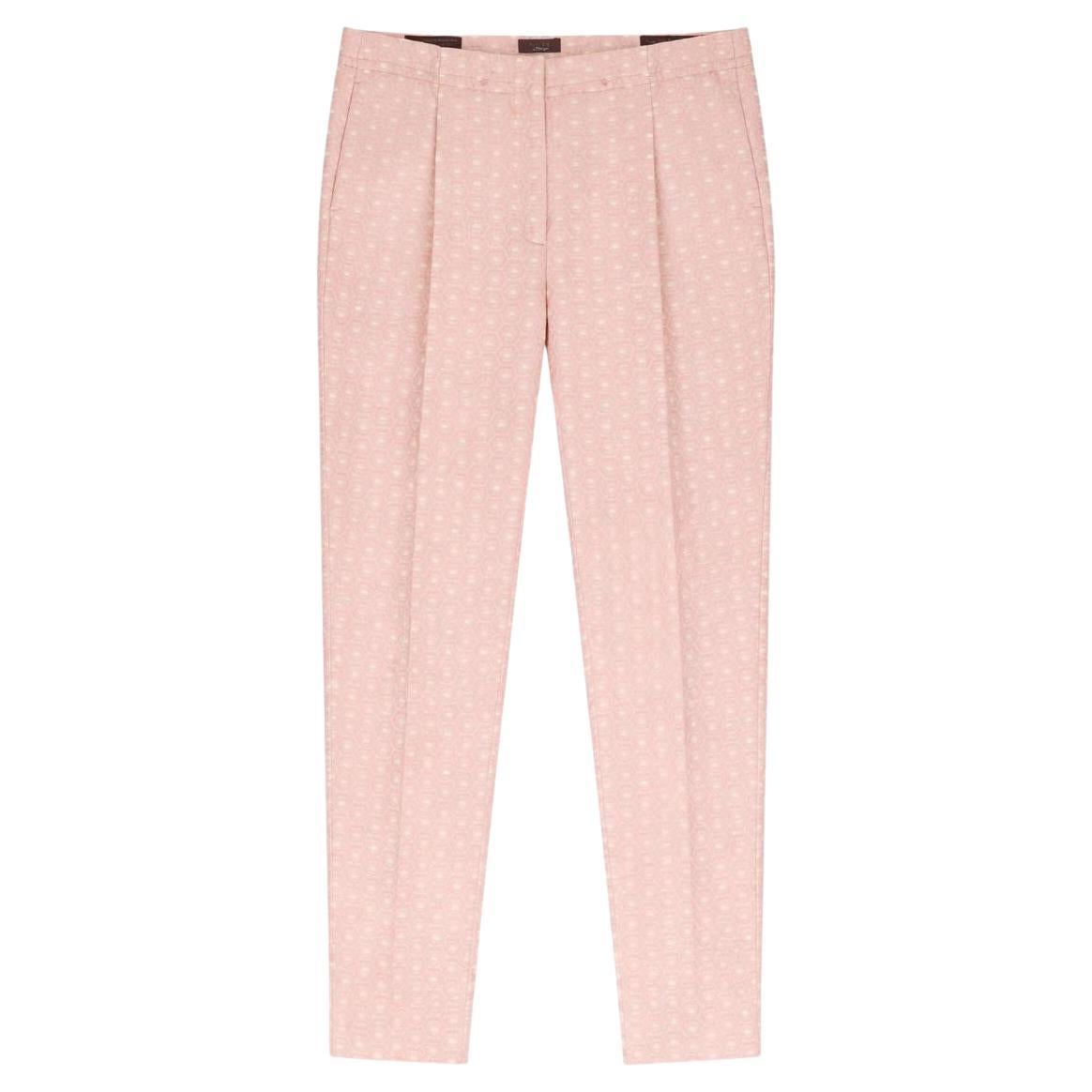 Peserico Printed Jacquard Tailored Cigarette Trousers