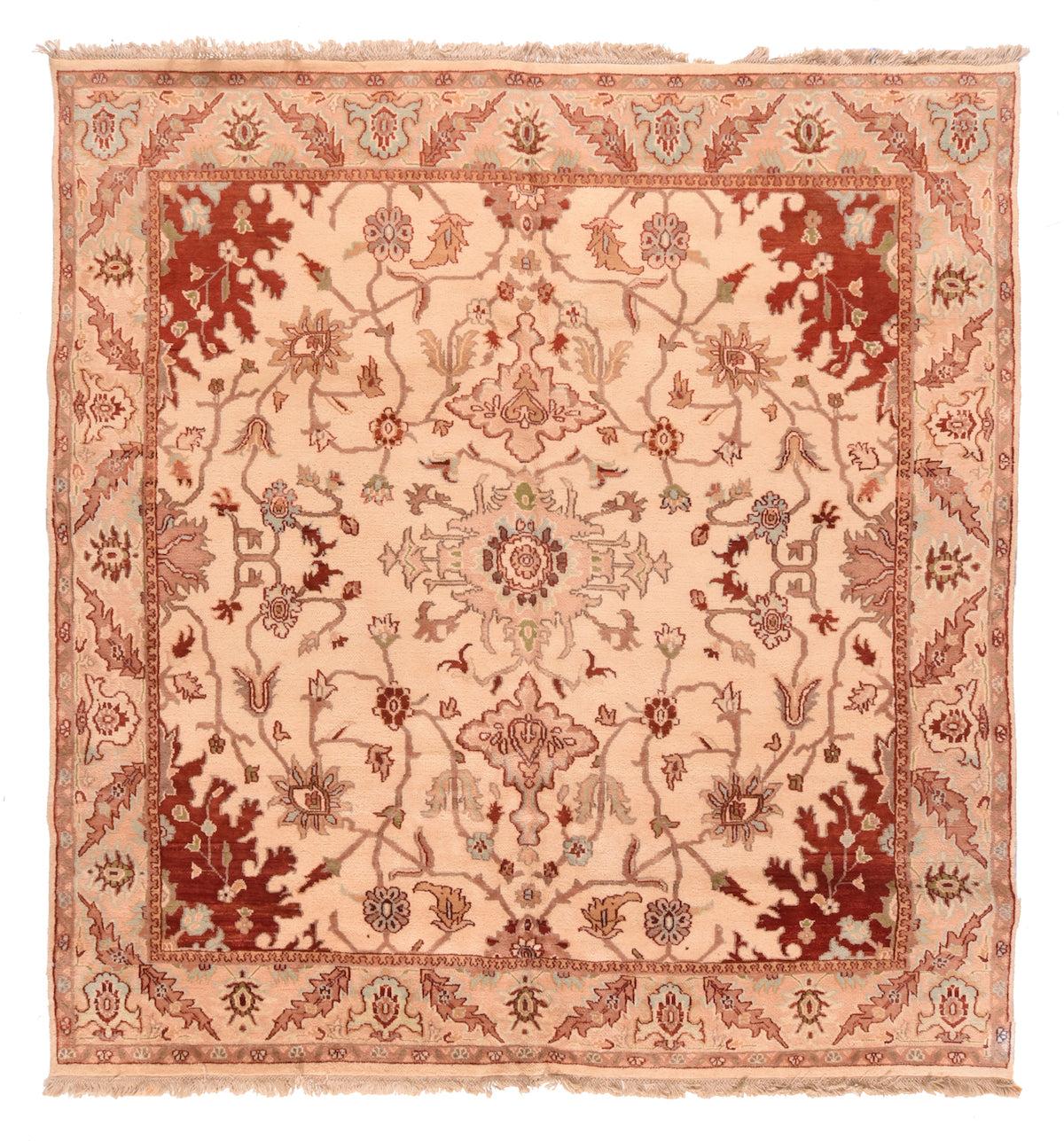 Pakistani Peshawar Rug 7'10'' x 8'3'' For Sale