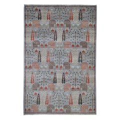 Peshawar Willow and Cypress Tree Design Hand Knotted Oriental Rug