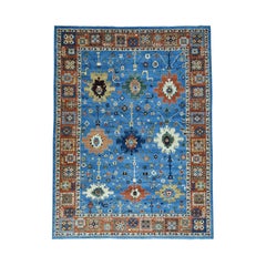 Peshawar with Karajeh Antiqued Design Handmade Oriental Rug