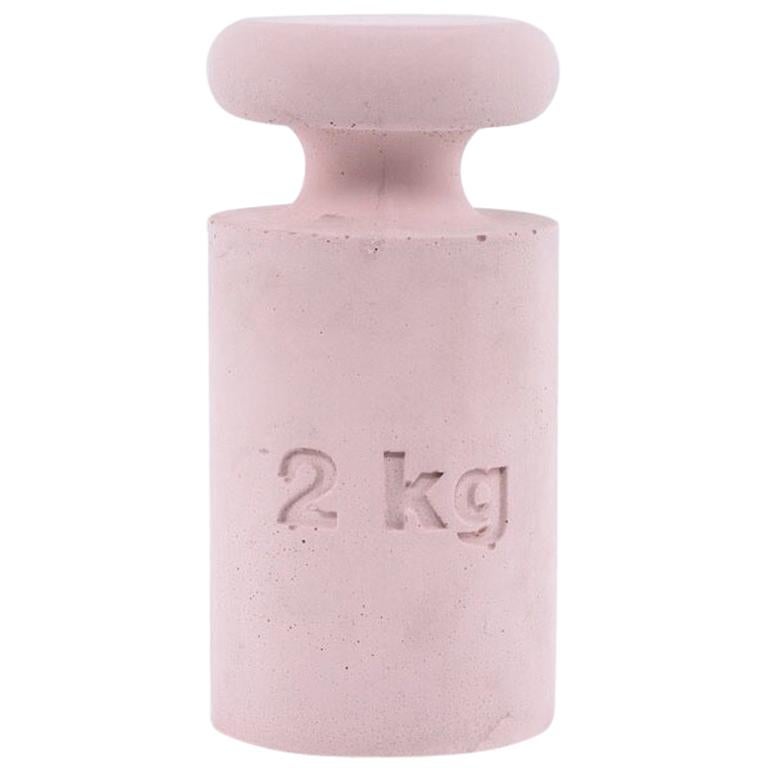 21st Century Peso Concrete Cement Book and Door Holder 2kg Flamingo Pink Color  For Sale