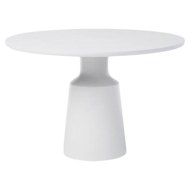 Peso Dining Table - Outdoor  Pure White Top, Polar White Base For Sale