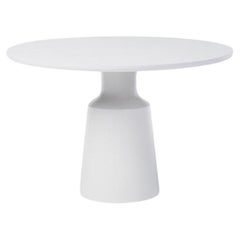 Peso Dining Table - Outdoor  Pure White Top, Polar White Base