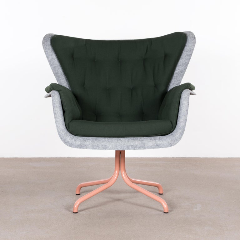 Pet 'eco friendly' Armchair in Grey and Cream Leather, Netherlands For