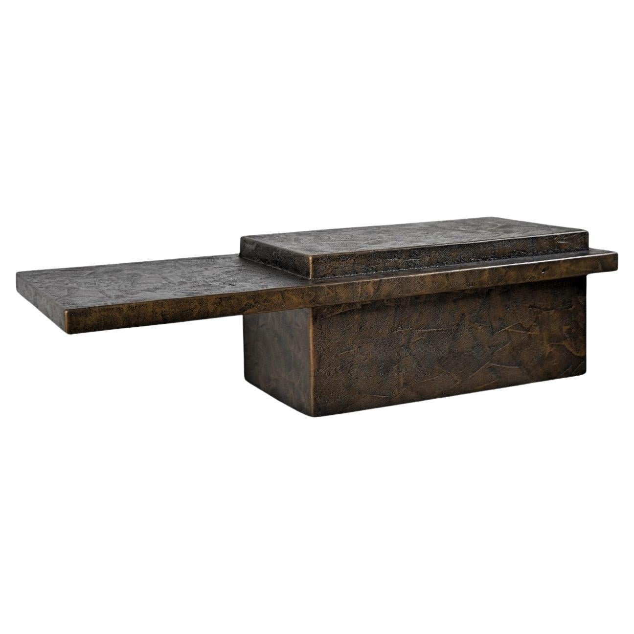 Cantilever Coffee Table Crafted In Brutalist Style For Sale