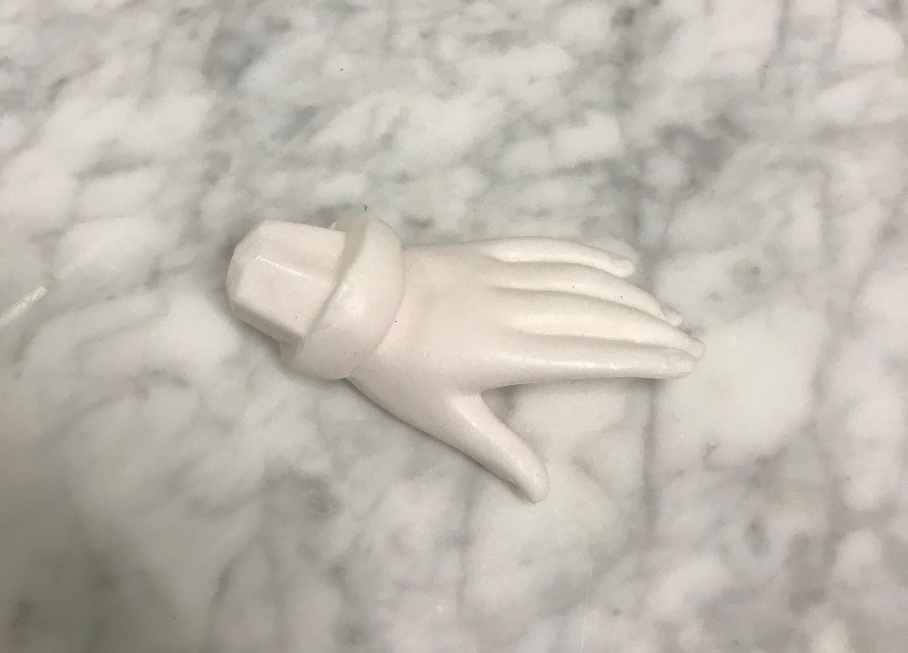 petah coyne Figurative Sculpture - Petah Coyne - Cast solid wax hand of Madonna figure, 2006 (unique)