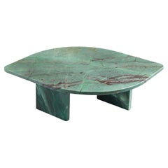 Table basse en quartzite vert botanique Petal