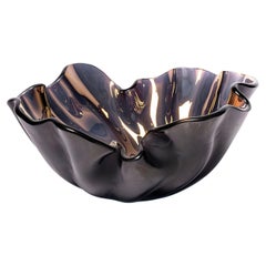 Petal Bronze Shiny Glass Bowl
