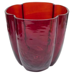 Petalo in vetro rosso di Murano di Casarialto
