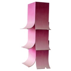 Petal Sconce - Sconce moderne realizzate a mano in legno curvato con verniciatura Ombre Rosa