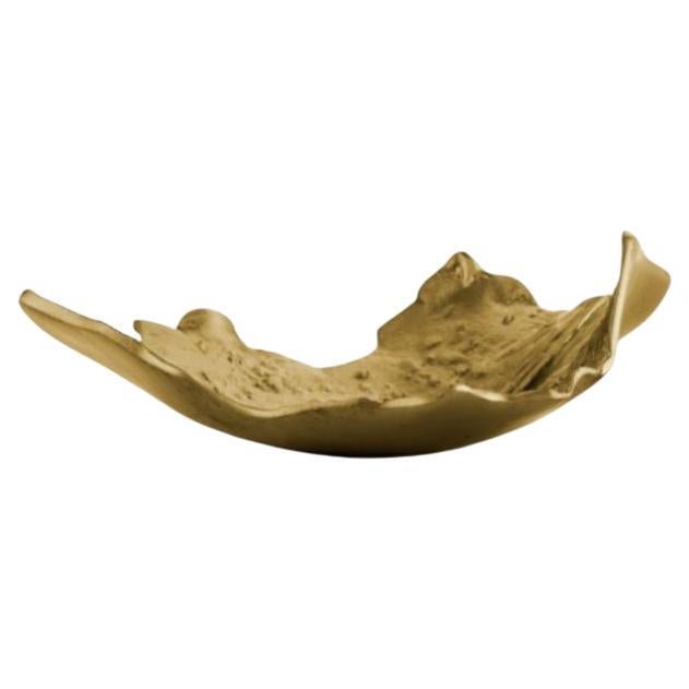 Petal - Sculptural Bowl in Brass with gold Finishe For Sale