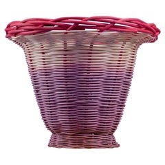 Petal Vase hand woven and dyed in Purple Dip by Studio Herron