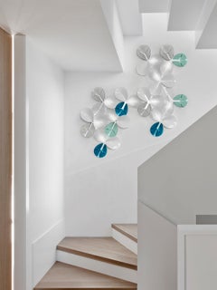 Blue and Green Hand-Blown Murano Glass Wall Lighting Sconces Handmade in Spain