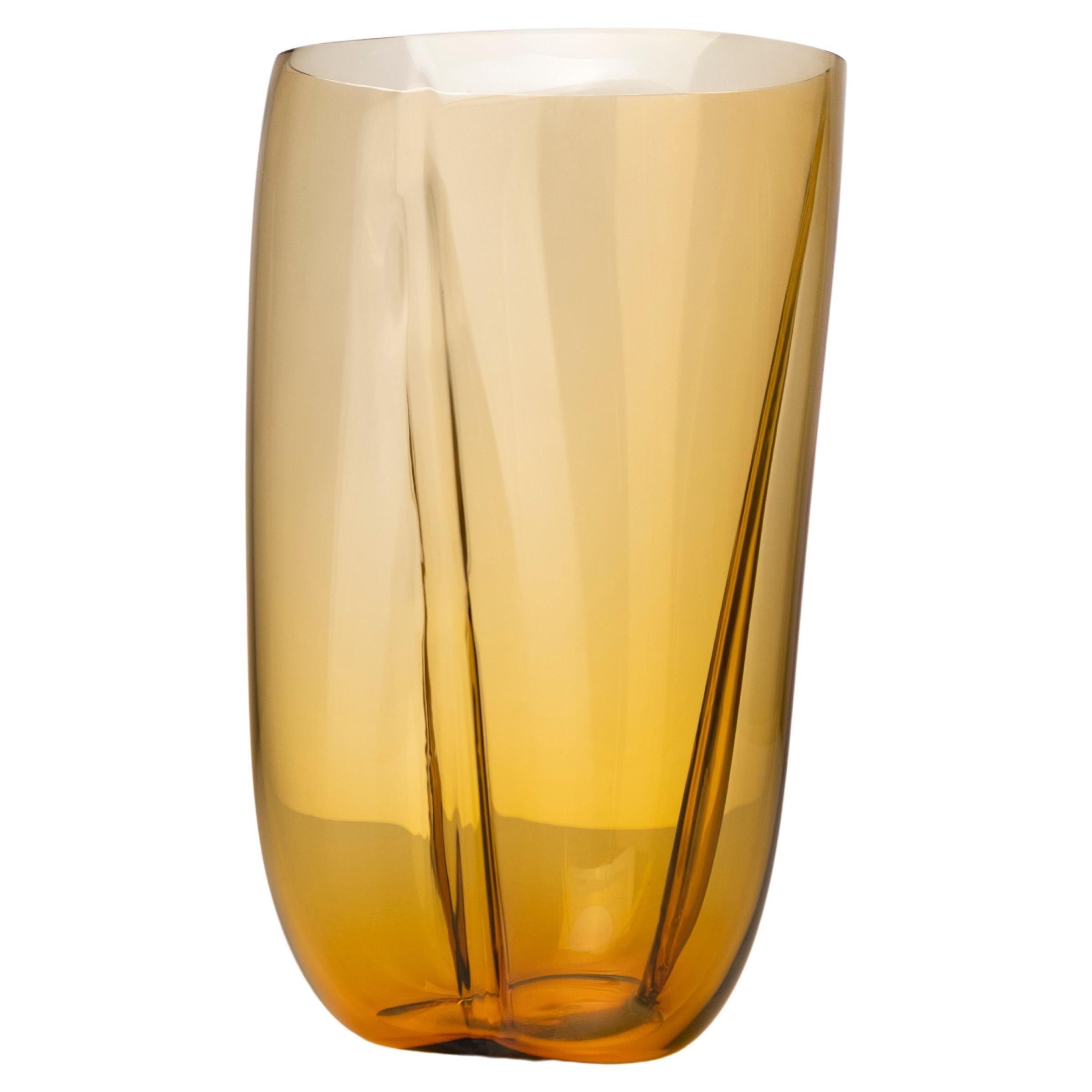Grand vase Petalo Golden de Purho en vente