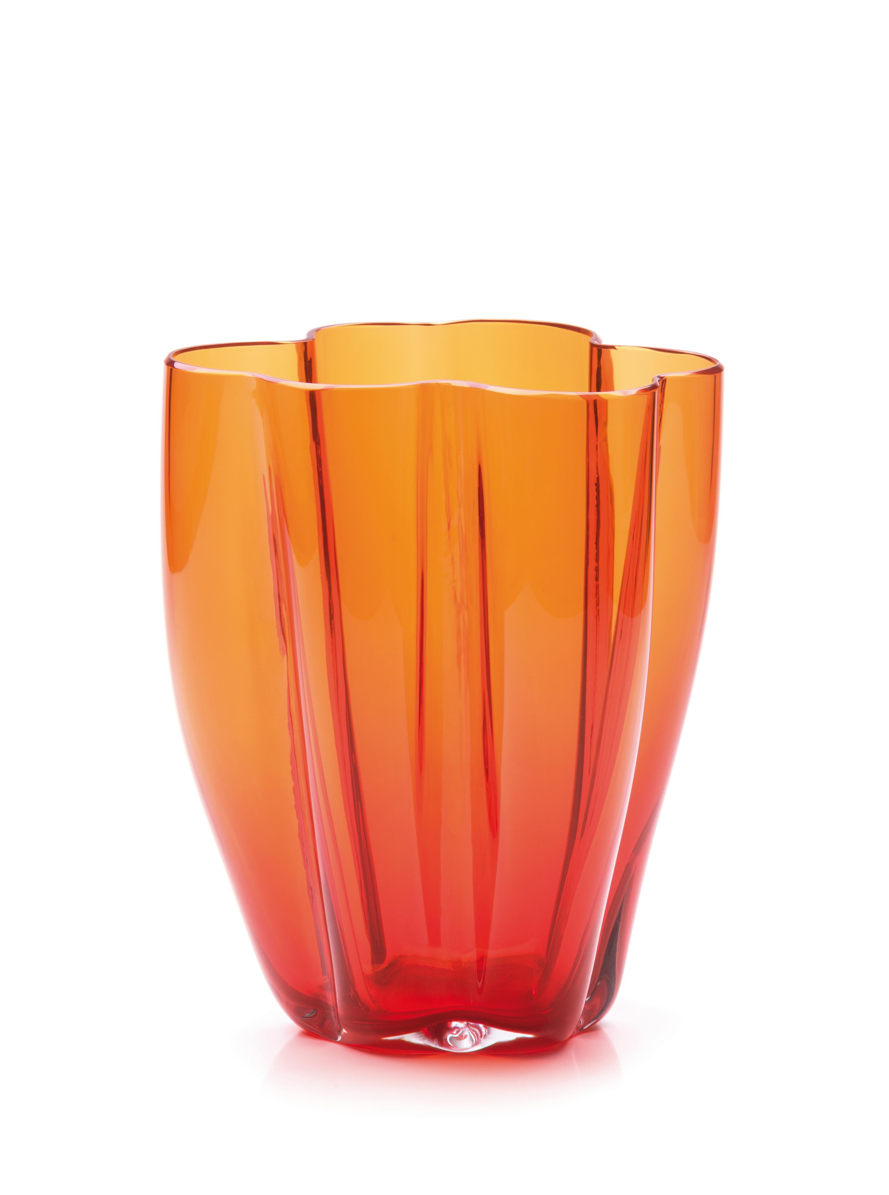 Petalo Orange large vase by Purho
Dimensions: D20 x H40 cm
Materials: Glass
Other colours and Dimensions are available.

Purho is a new protagonist of made in Italy design , a work of synthesis, a research that has lasted for years, an Italian