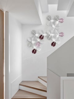 Contemporary Purple Murano Glass Wall Sconces with Light Handcrafted Barcelona