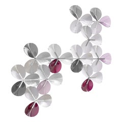PETALO Purple Glass Mosaic Wall Sconces Custom Handmade in Barcelona