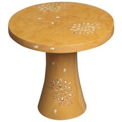 Petals Table Inlay in Jaisalmer Stone Handcrafted in India by Stephanie Odegard