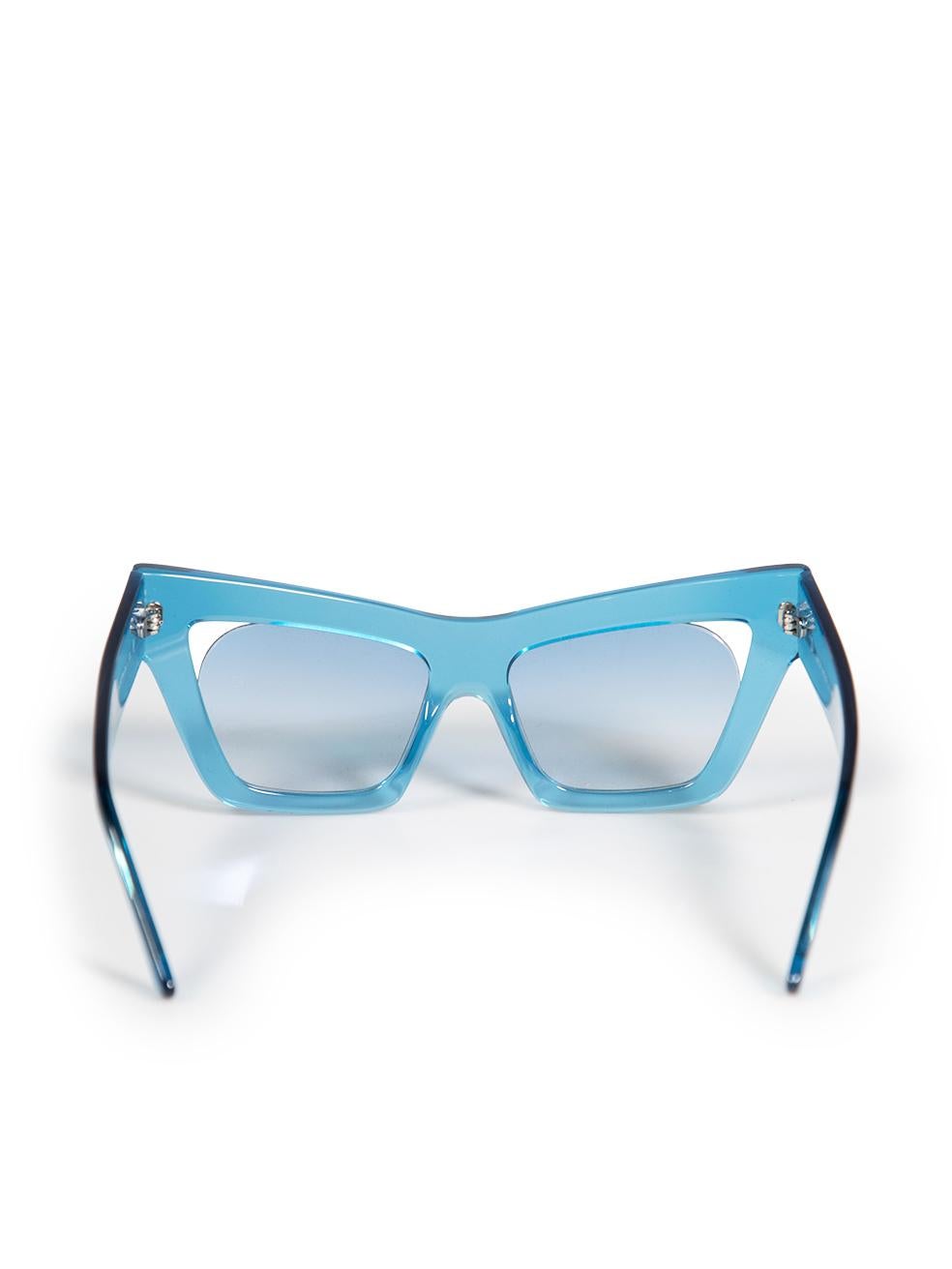 Petar Petrov Andy Wolf x Petar Petrov Blue Cat Eye Sunglasses In Good Condition In London, GB