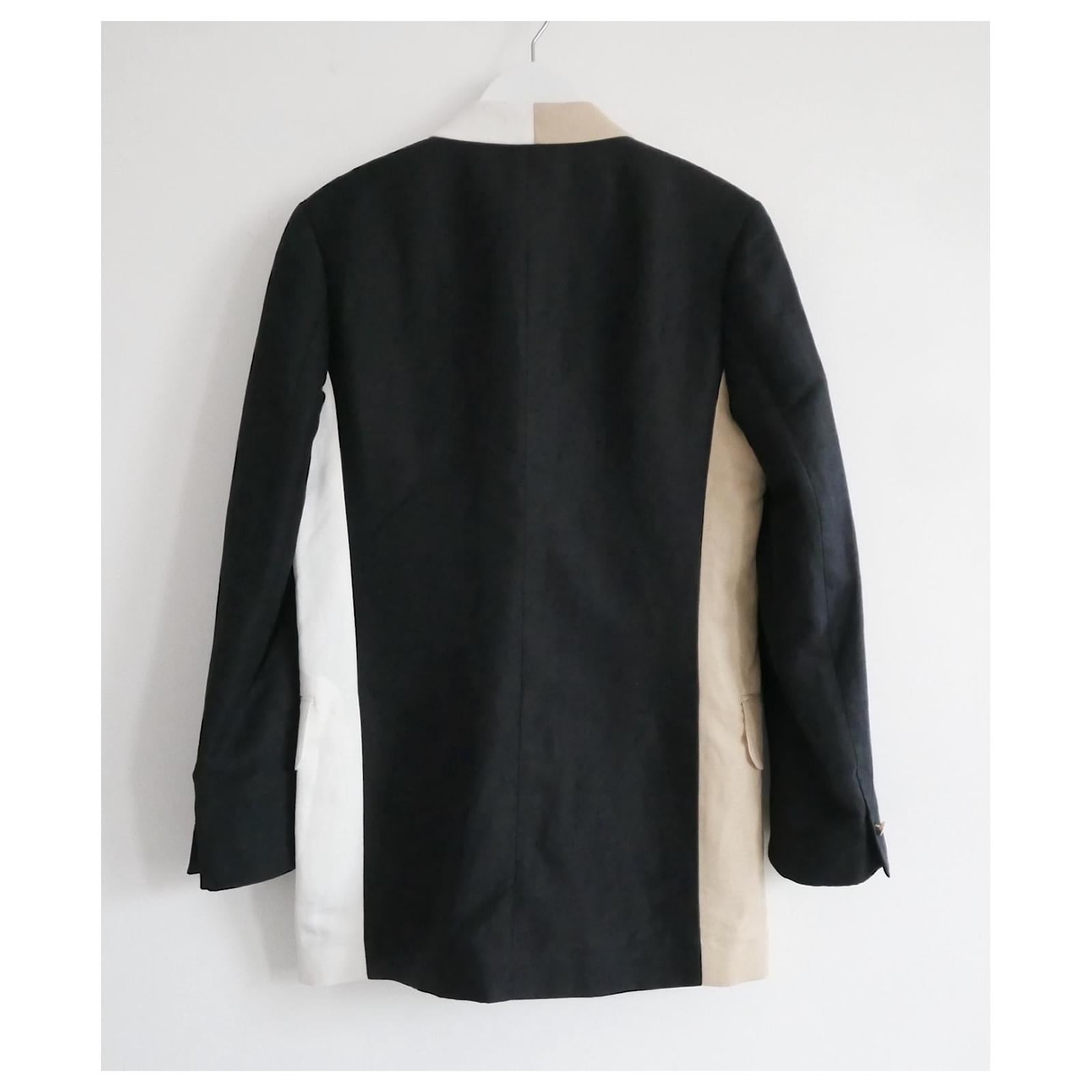 Petar Petrov Colourblock Linen Jacket In Excellent Condition For Sale In London, GB