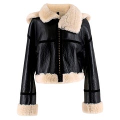 Petar Petrov Shearling-lined Biker Jacket - New Season SIZE 36