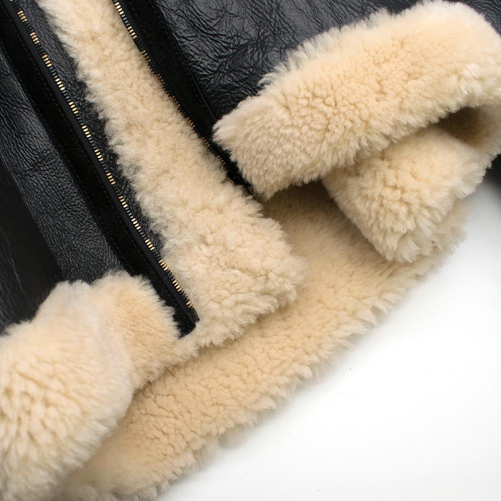 Petar Petrov Shearling-lined Biker Jacket - New Season - Size US 4 In Excellent Condition In London, GB