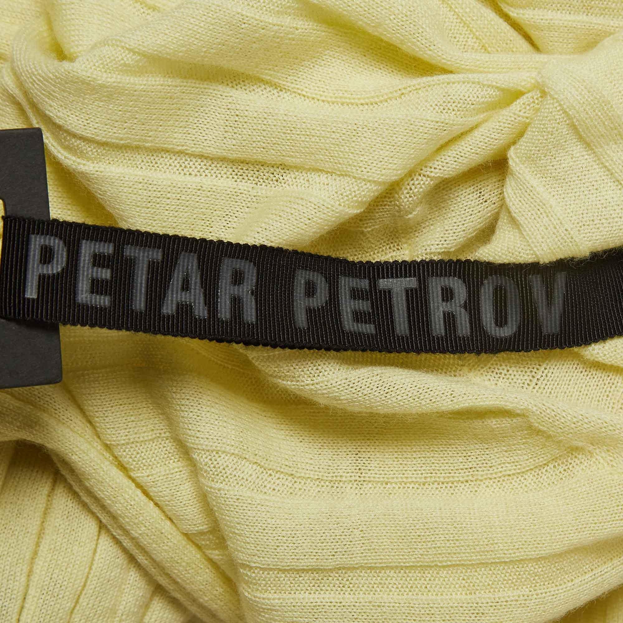 Petar Petrov Pull col roulé en maille jaune S Neuf - En vente à Dubai, Al Qouz 2