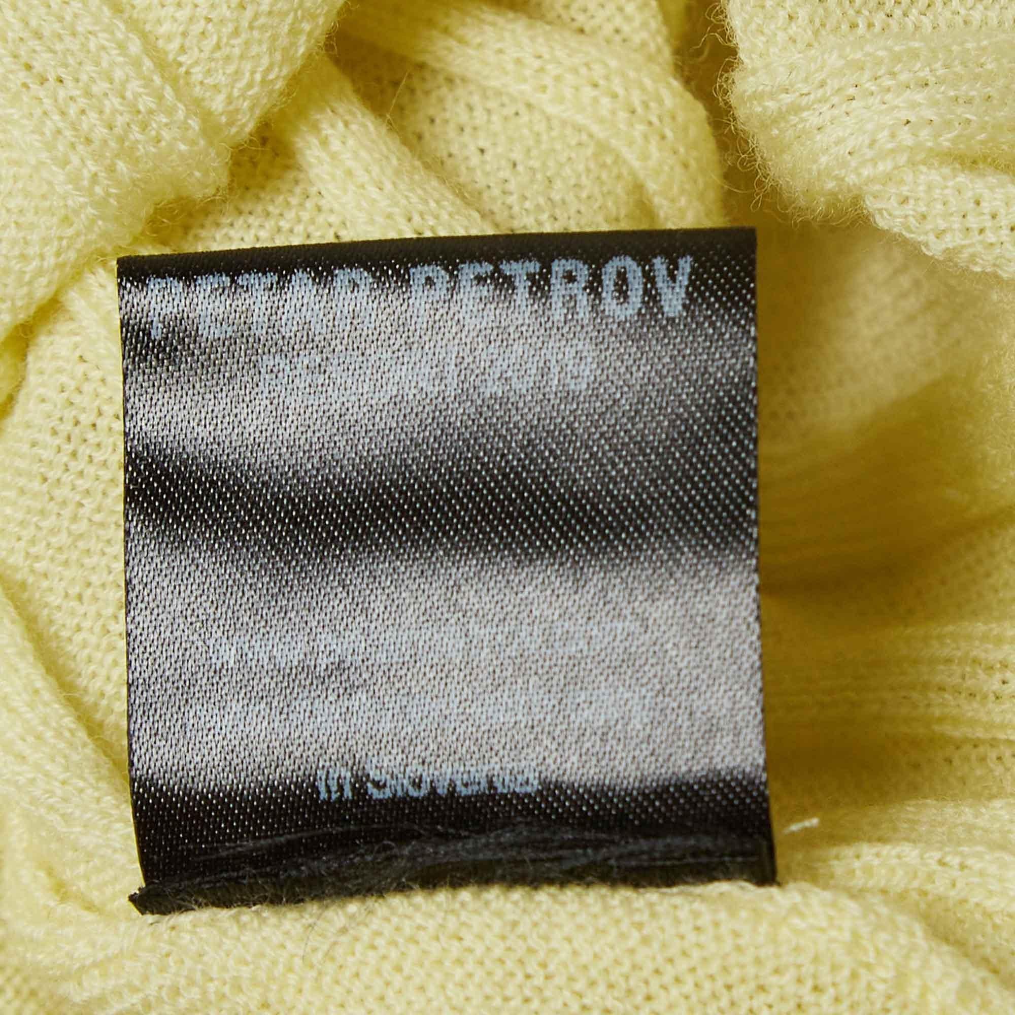 Petar Petrov Pull col roulé en maille jaune S en vente 2