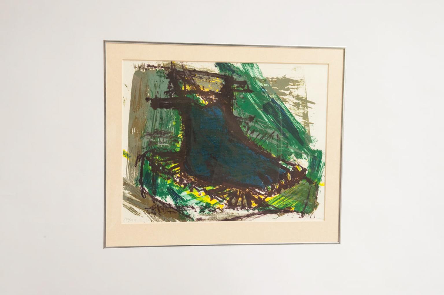 Danish Peter Brandes, Abstract Composition, Lithography For Sale