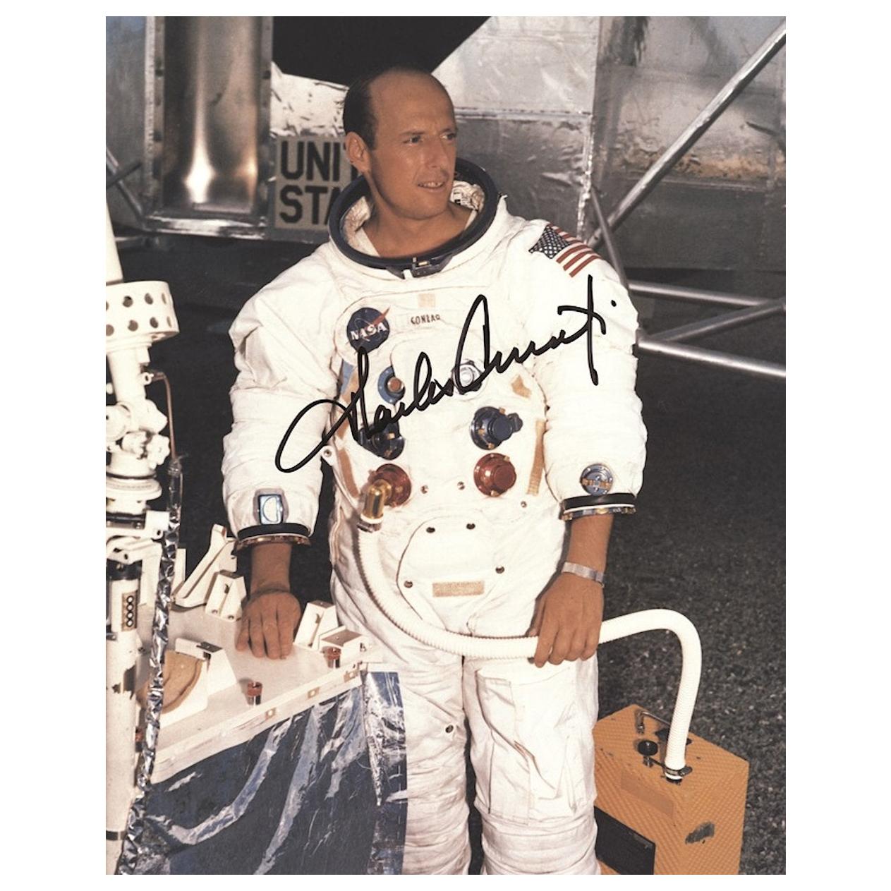 Pete Conrad Apollo 12 Signed 1969 Photograph Black and White
