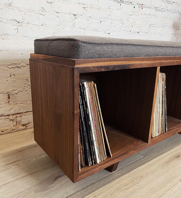 Pete Deeble Hifi Vinyl Lp Storage Bench Stereo Cabinet Mid-Century