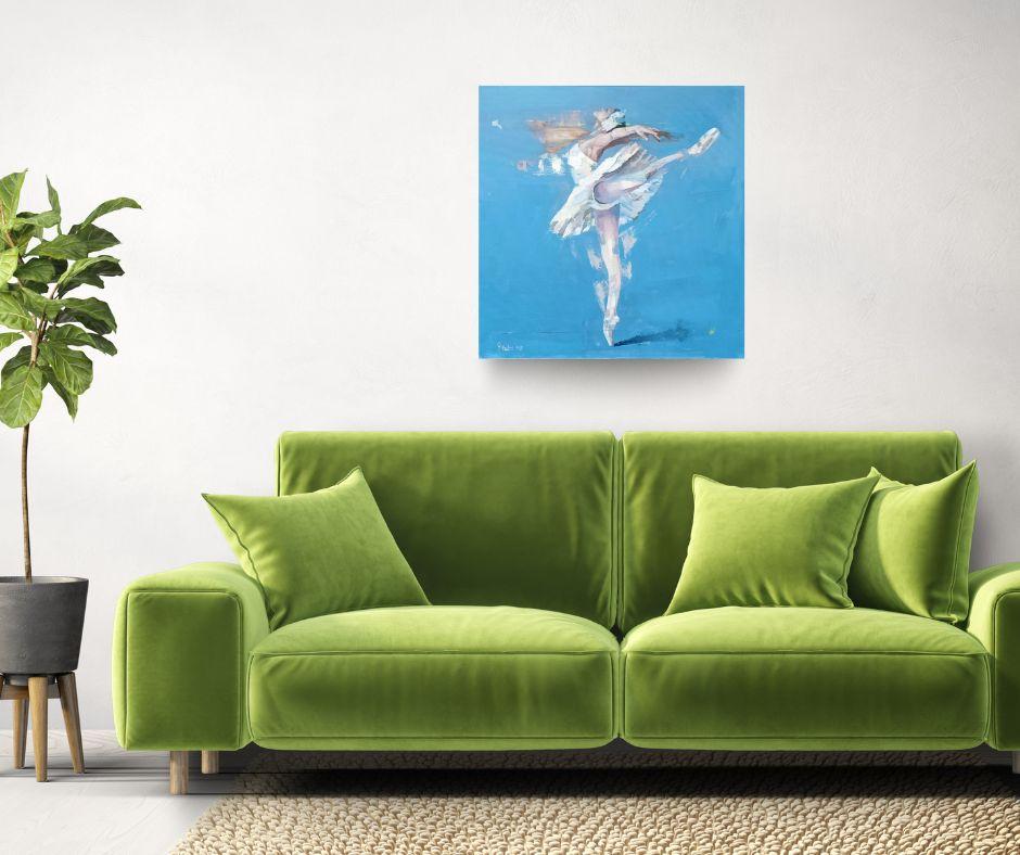 Prima Ballerina - peinture à l'huile impressionniste originale sur la danse - art contemporain - Painting de Pete Hawkins
