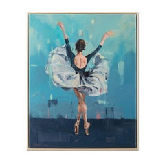 Prima – original abstracted realism figurative oil painting – contemporary art