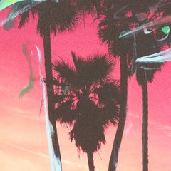 Palms 2 IV - Nature morte aux couleurs du coucher de soleil Photographie mixed media Artwork