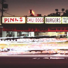 SPIN Pink's Hot Dogs - Fotografia originale di paesaggio Arte mista su carta