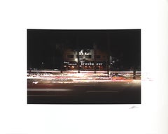 Troubadour - Original Night Life Landscape Photography Mixed Media Art on Paper