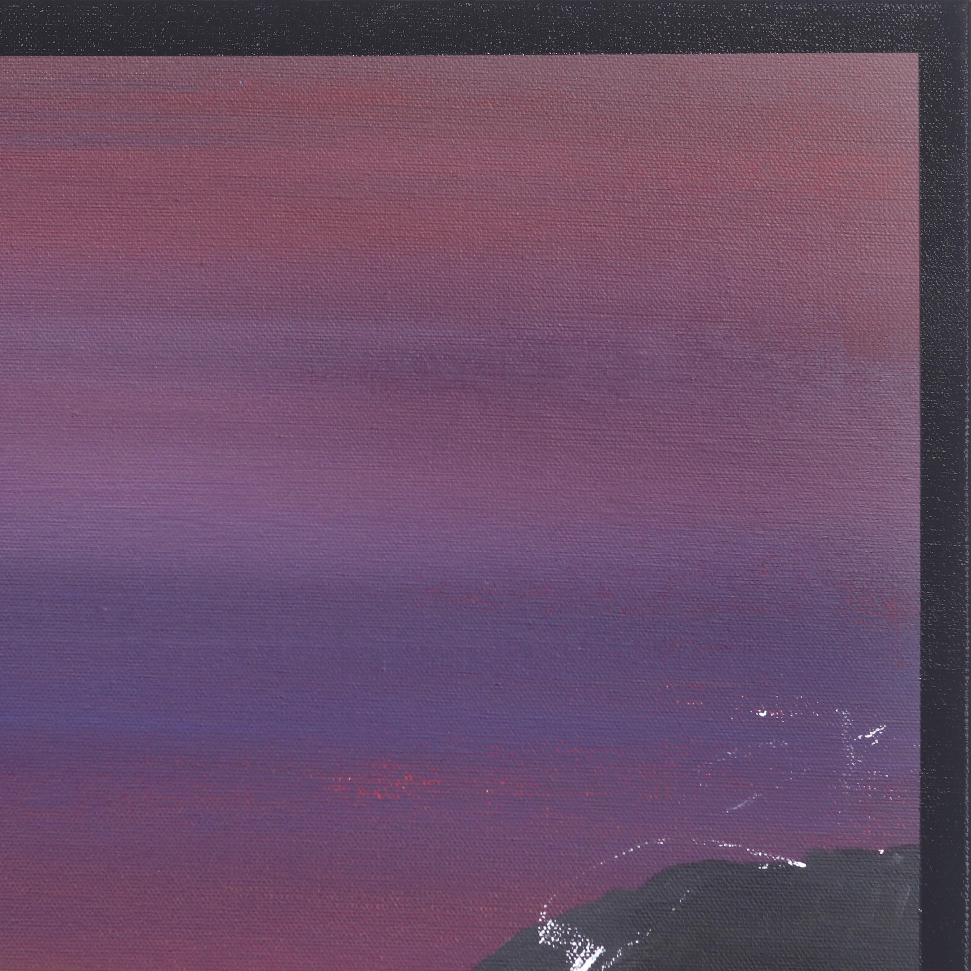 Aérienne Beverly Sunset  Peinture de paysage de ville en vente 2