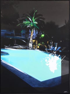 Custom Pete Kasprzak artwork based on "Hollywood Night Swim"