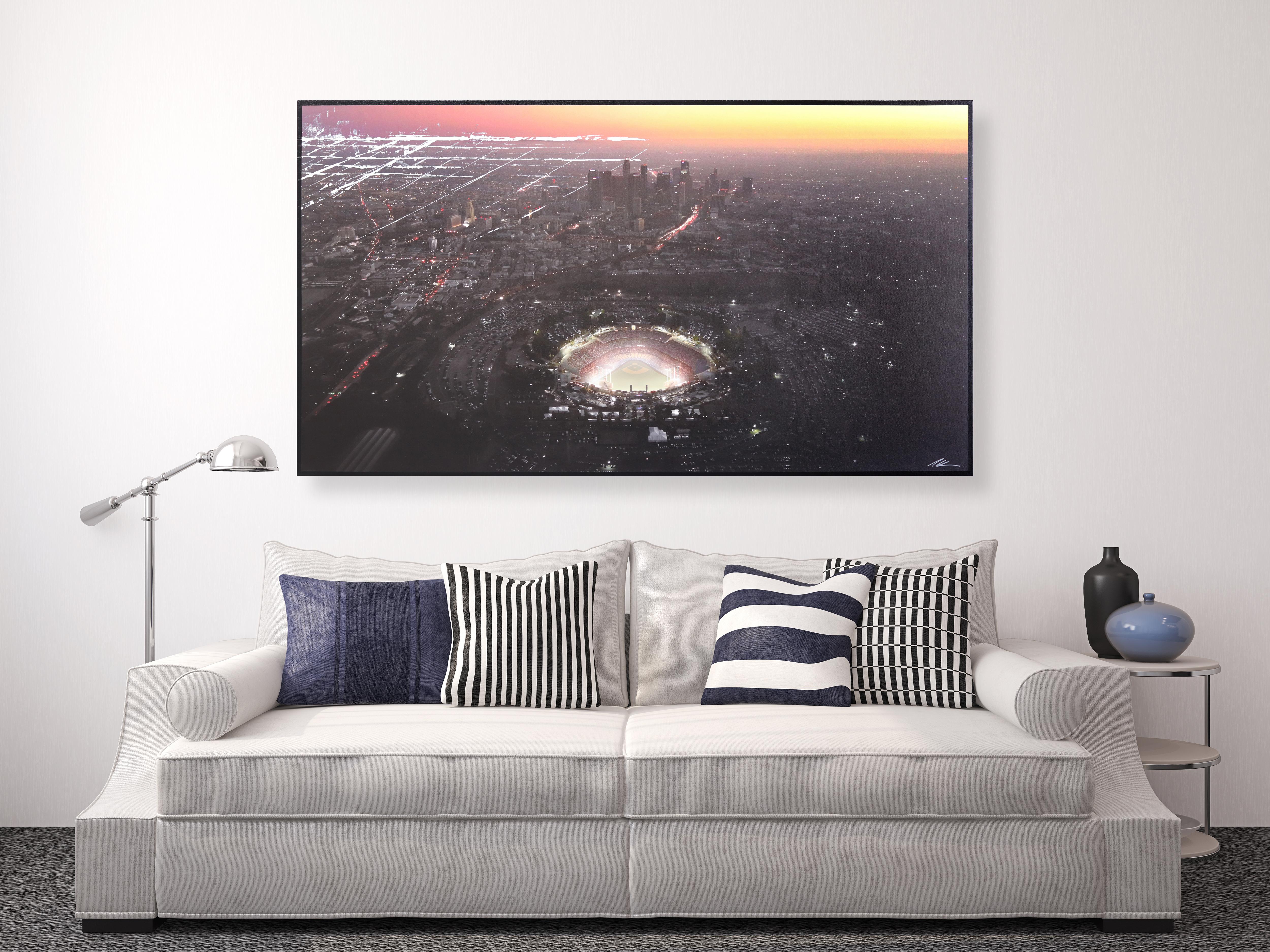 Dodger Stadium Sky High - 7th Inning - Abstract Colorful Photo Landscape Artwork - Photograph by Pete Kasprzak