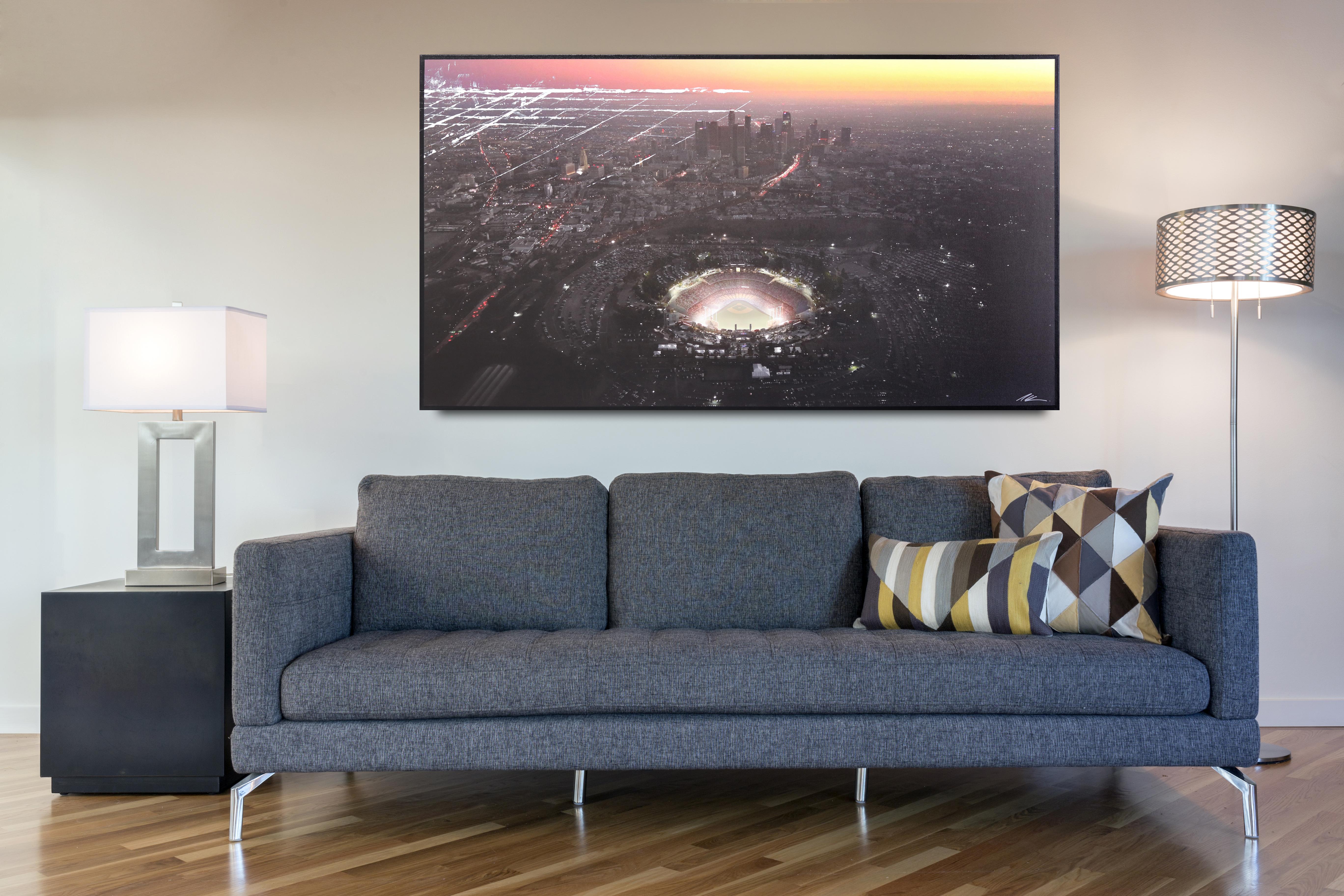 Dodger Stadium Sky High - 7th Inning - Abstract Colorful Photo Landscape Artwork For Sale 1