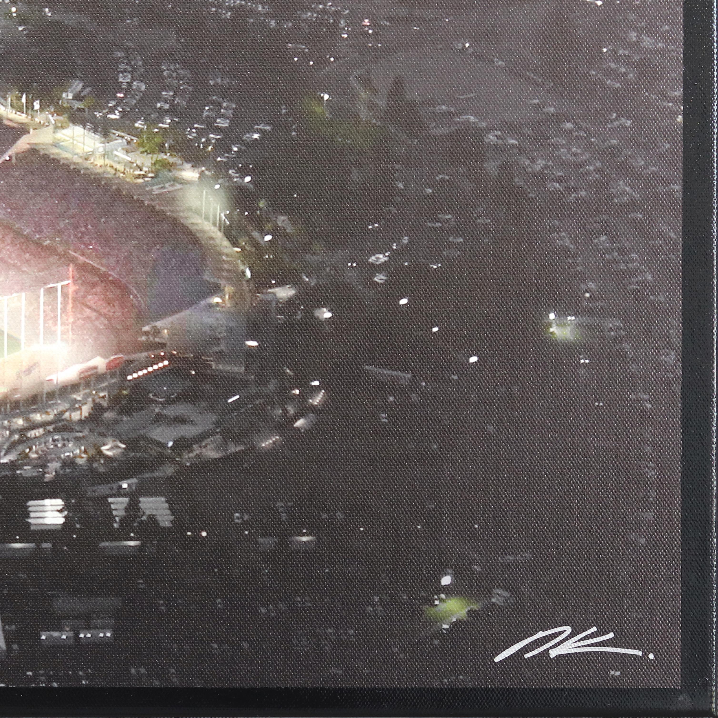 Dodger Stadium Sky High (Orange Glow) - City Sports Landscape Painting For Sale 7