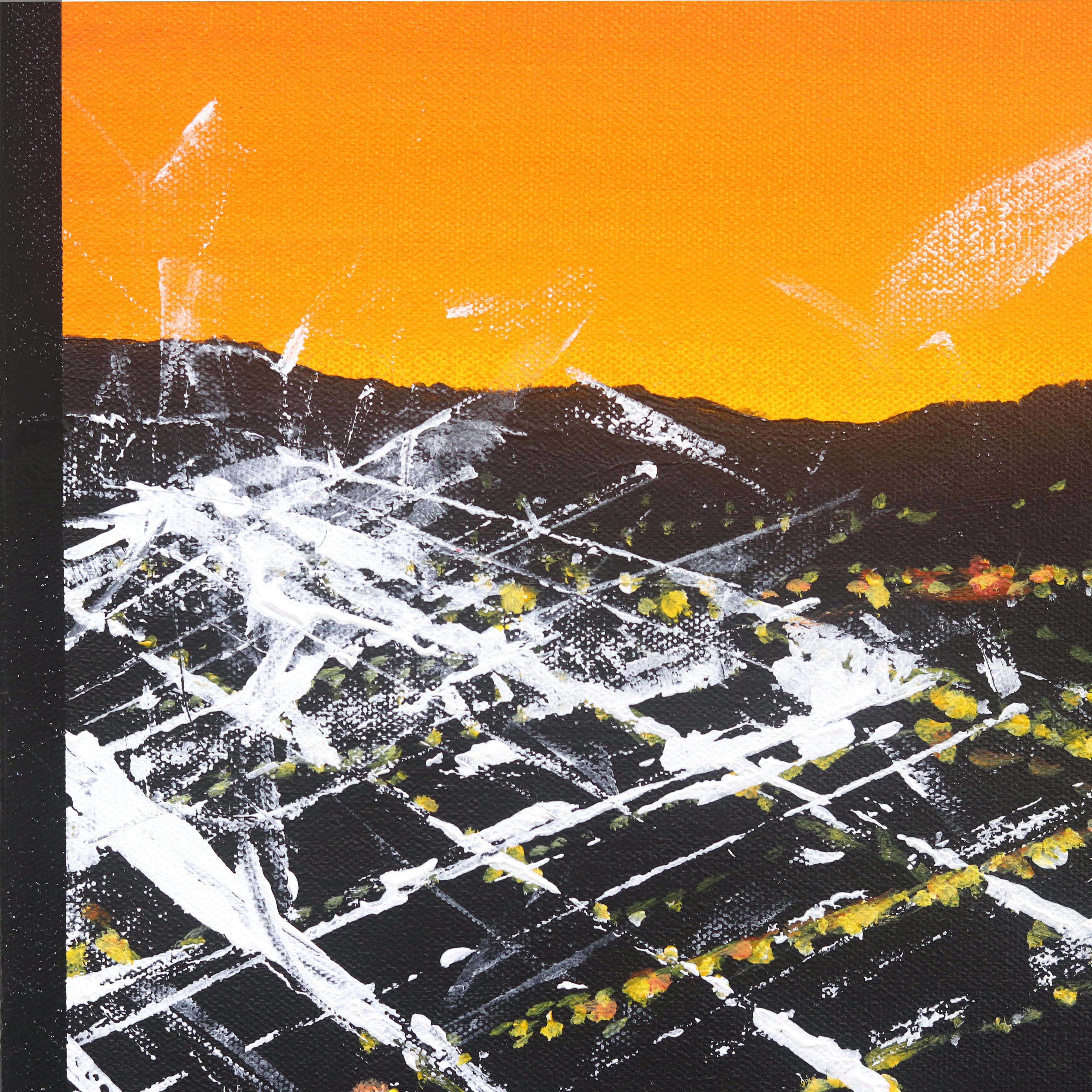 Holloway Sunset Aerial - Urban Vibrant Landscape Painting For Sale 2