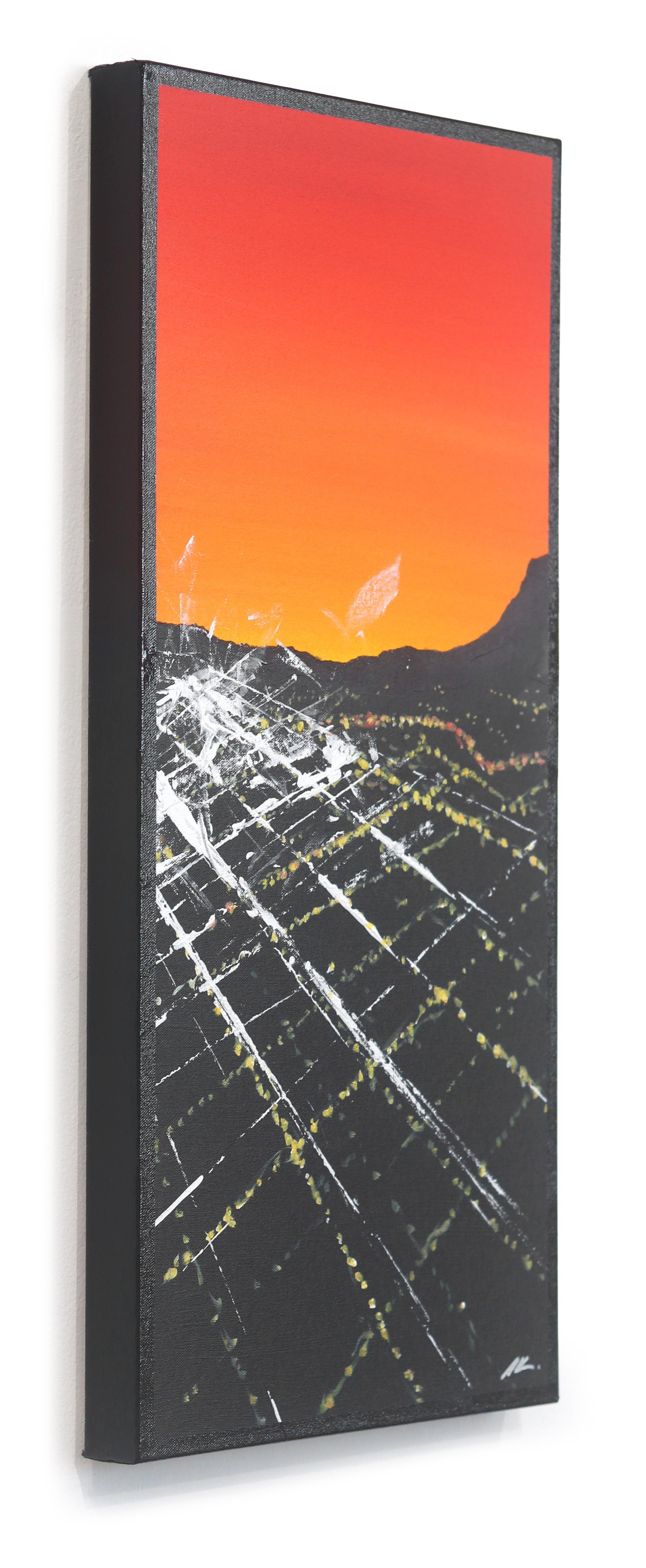 Holloway Sunset Aerial - Urban Vibrant Landscape Painting For Sale 3