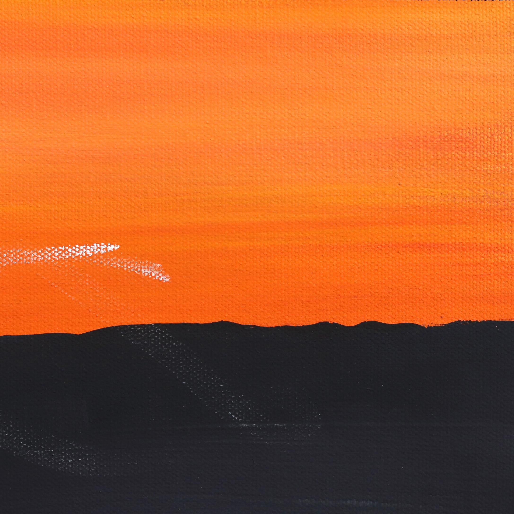 La Brea Atardecer Aéreo - Pintura Paisaje Técnica Mixta Obra de Arte Original en venta 2