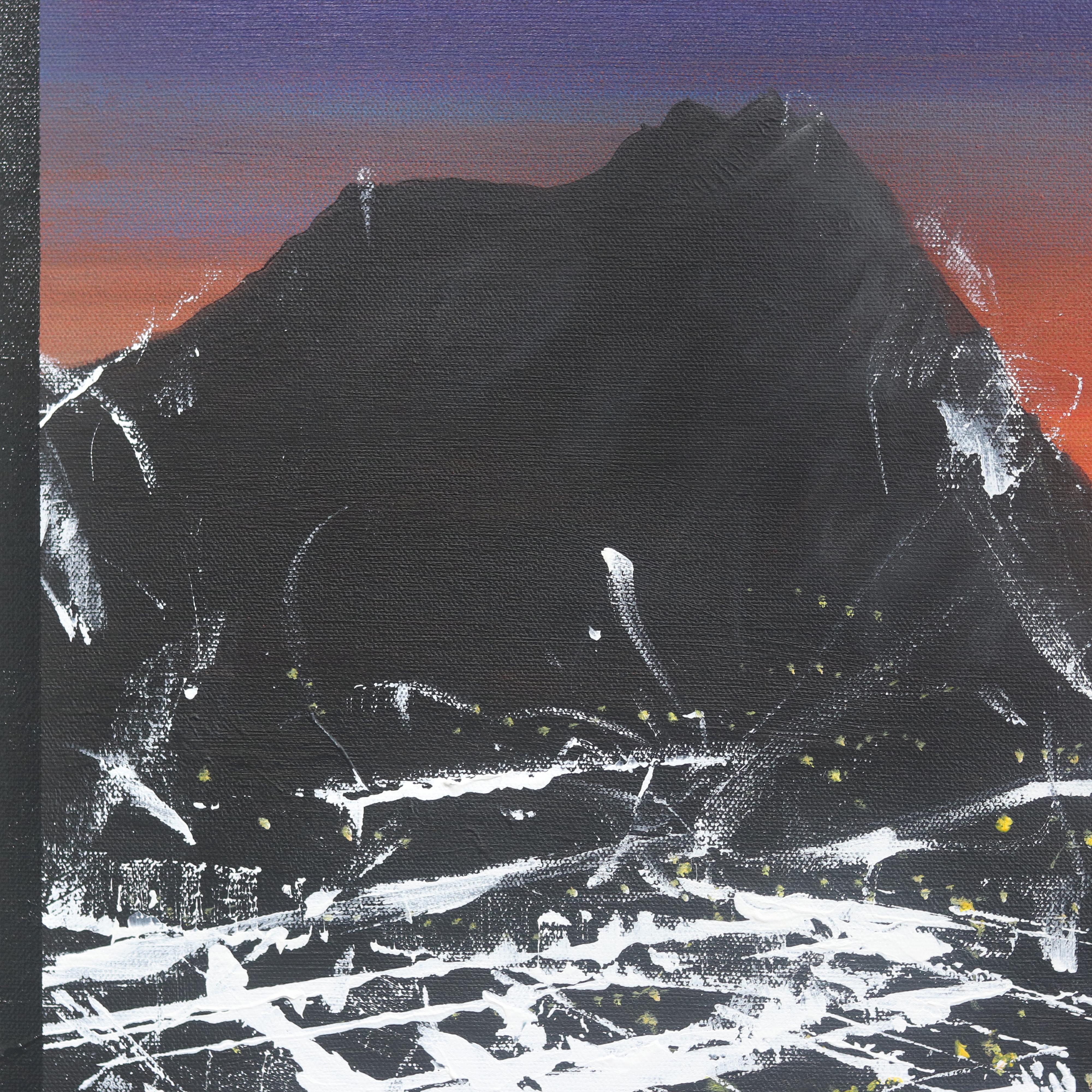 Aérienne Melrose Sunset  Peinture de paysage urbain en vente 2