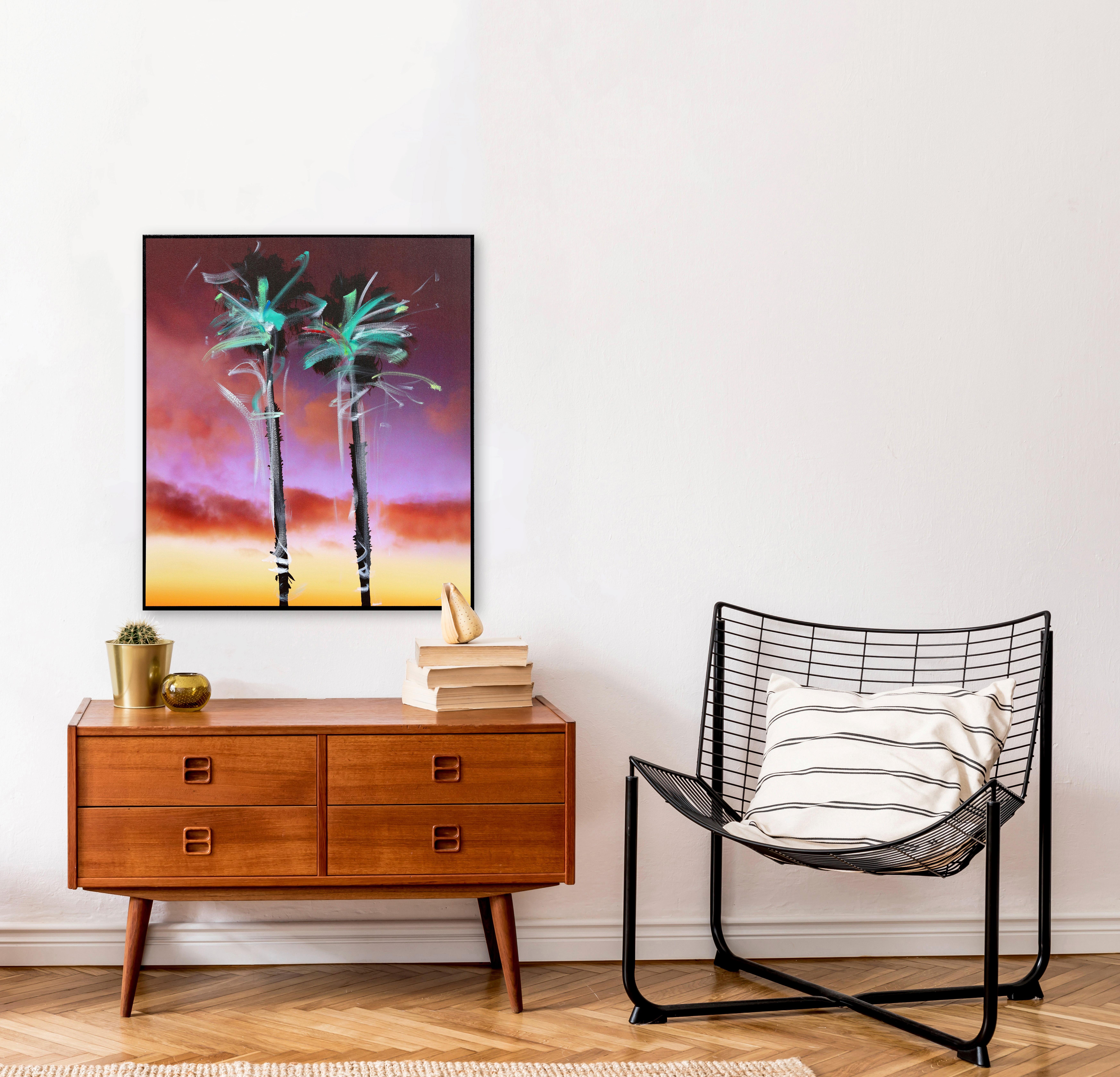 Redondo Palms - Two Way - Painting by Pete Kasprzak