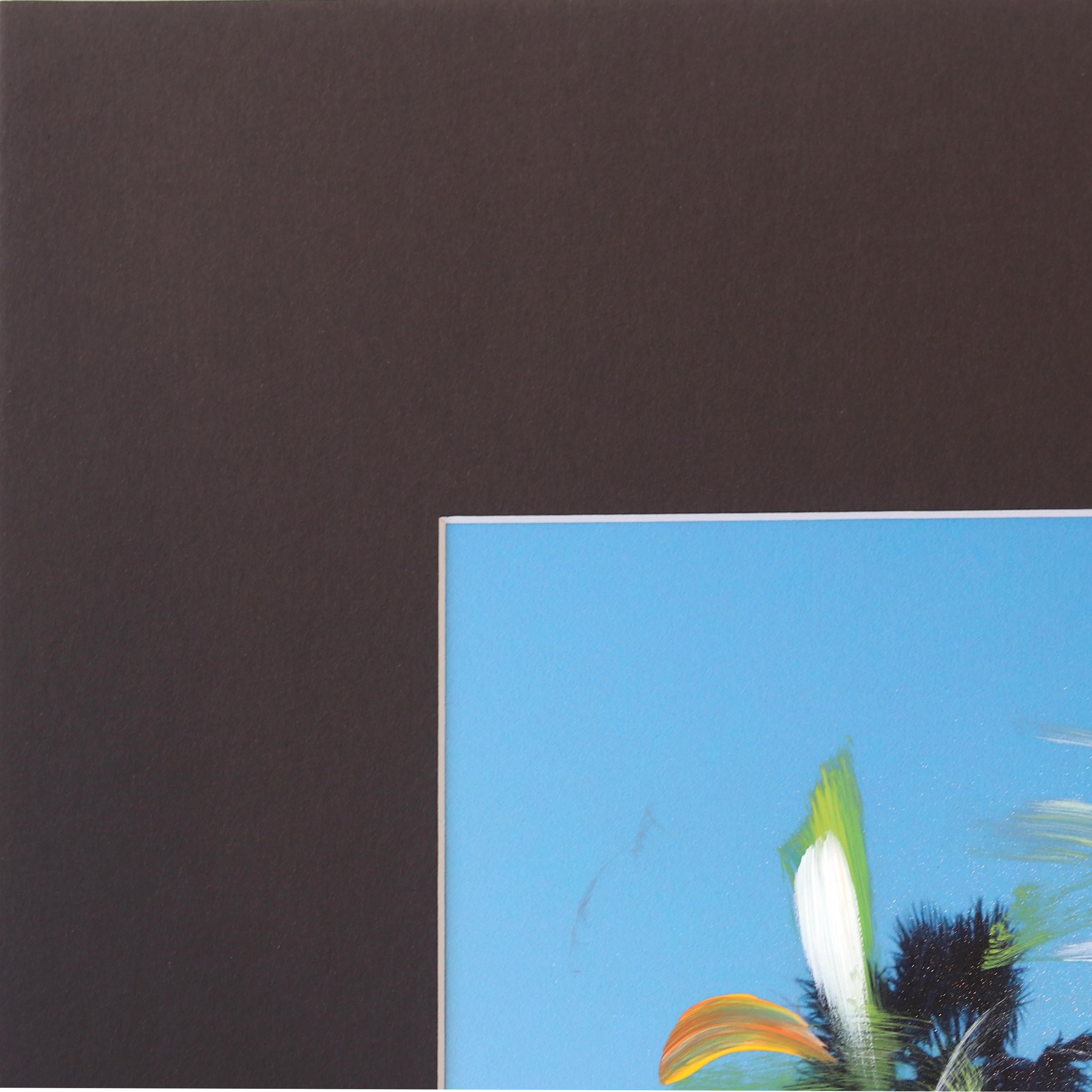 Santa Barbara Sky High Palms - Vibrant Sunset Landscape Painting - Contemporary Photograph by Pete Kasprzak